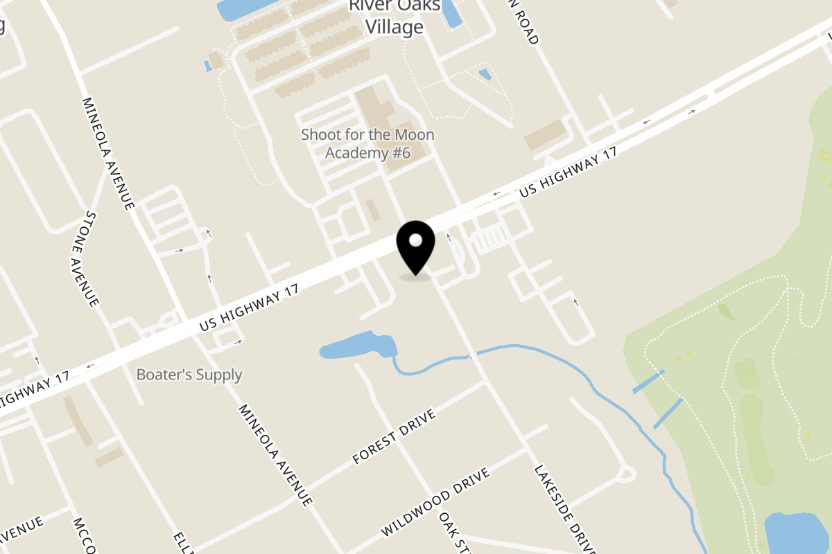 Map showing the location of Pizzeli's Italian Oven on 1698 US-17 in Little River